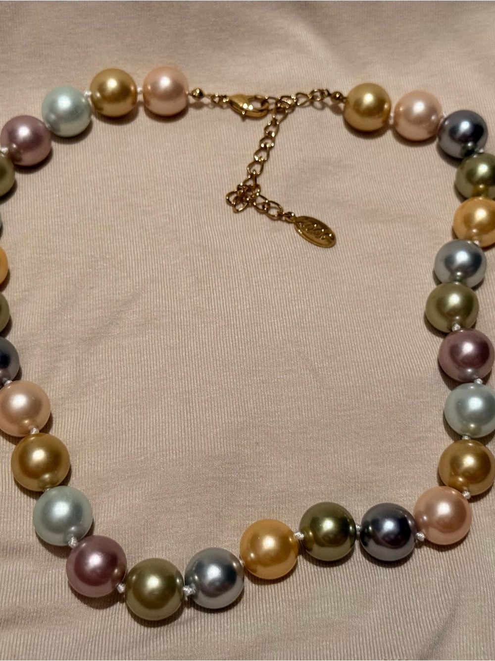Kenneth Jay Lane 2009 Collection Multi-Color Glass Pearl Necklace